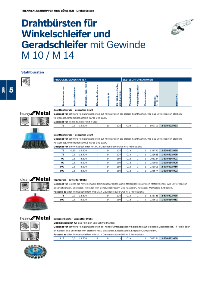 Bosch - Zubehörkatalog NO.: 1941 - Page 290