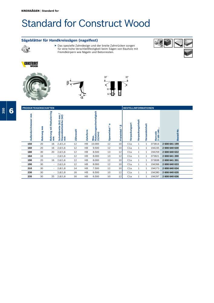 Bosch - Zubehörkatalog NO.: 1941 - Page 350