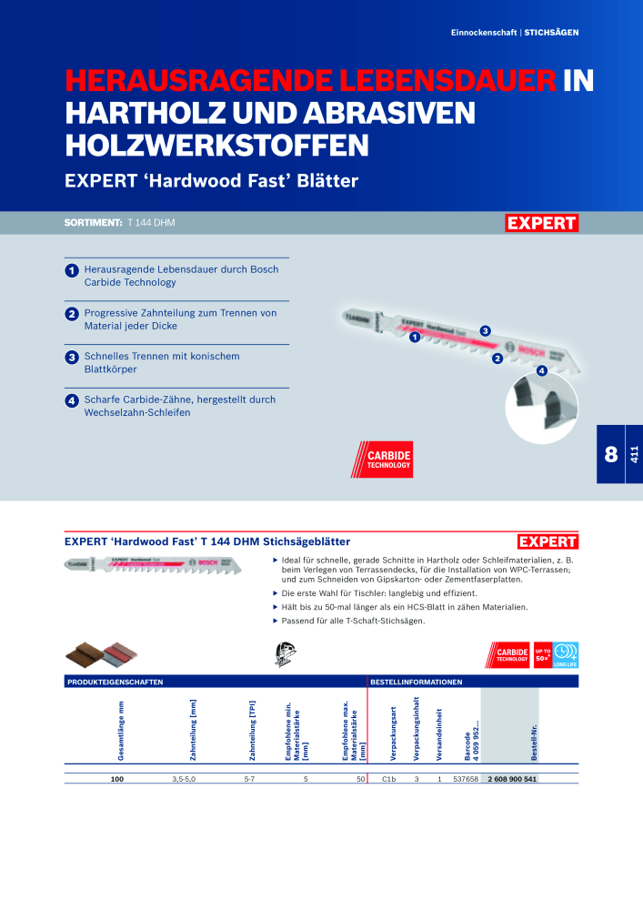 Bosch - Zubehörkatalog NO.: 1941 - Page 411