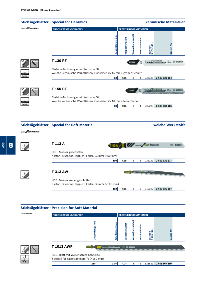 Bosch - Zubehörkatalog NO.: 1941 - Page 438