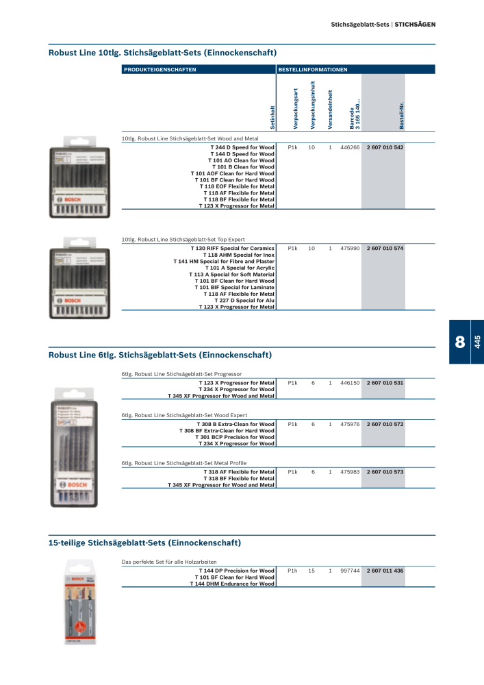Bosch - Zubehörkatalog NO.: 1941 - Page 445
