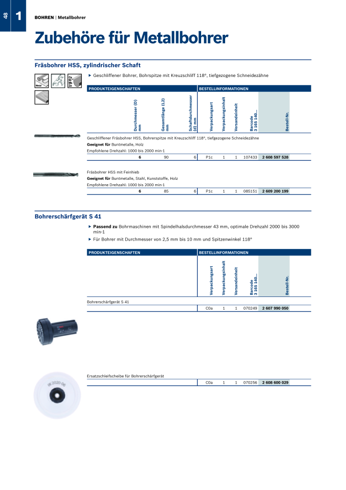 Bosch - Zubehörkatalog NO.: 1941 - Page 48