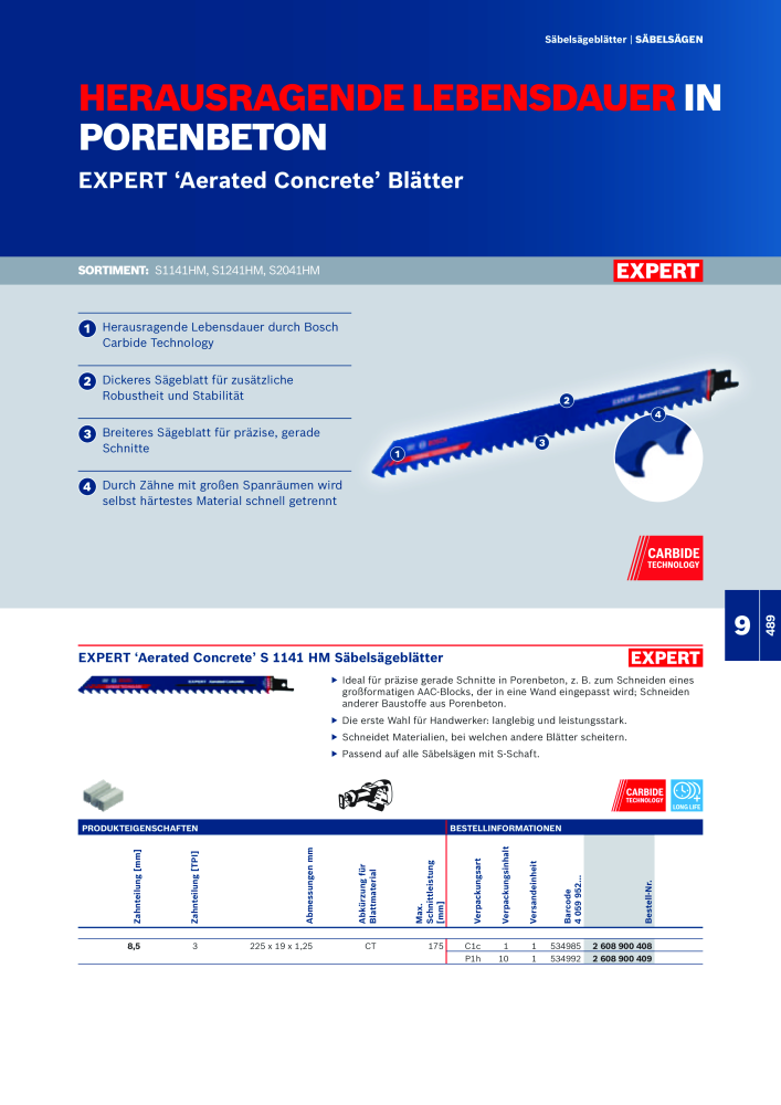 Bosch - Zubehörkatalog NO.: 1941 - Page 489