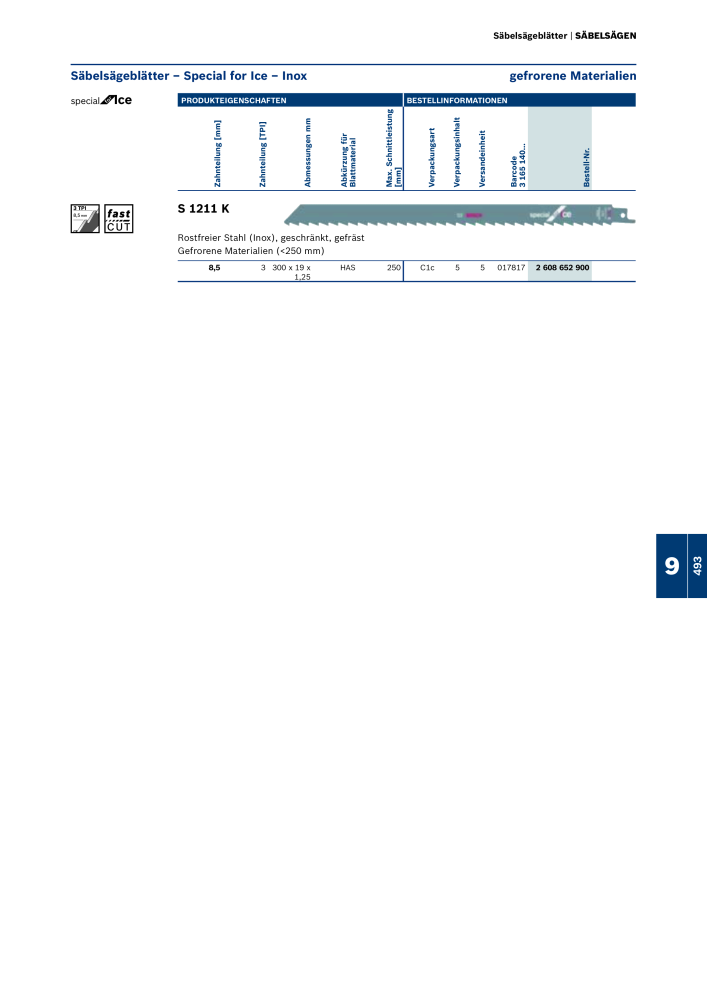 Bosch - Zubehörkatalog NO.: 1941 - Page 493