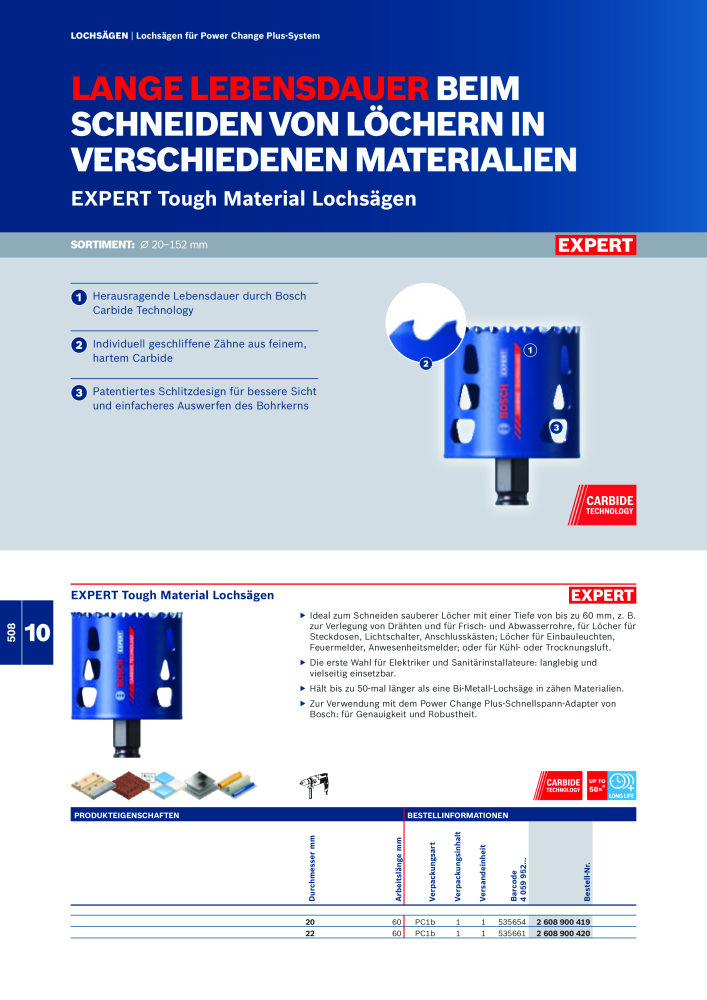 Bosch - Zubehörkatalog NO.: 1941 - Page 508