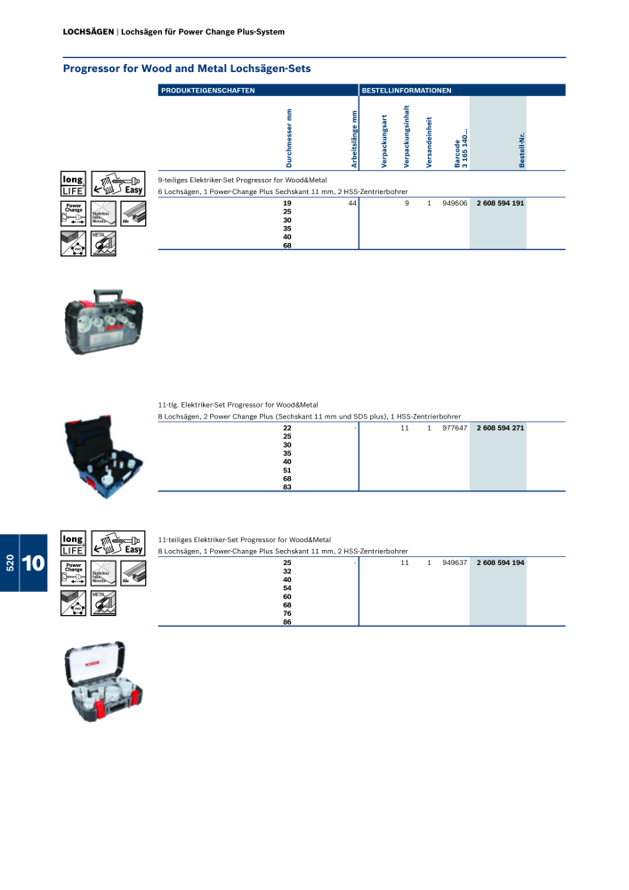 Bosch - Zubehörkatalog NO.: 1941 - Page 520