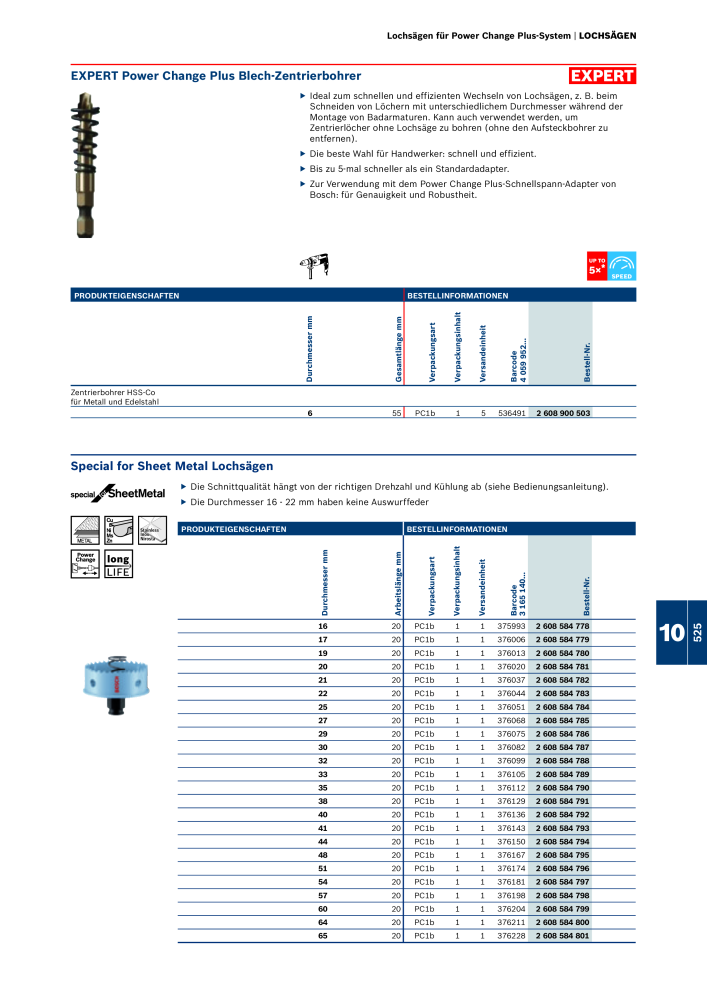 Bosch - Zubehörkatalog NO.: 1941 - Page 525