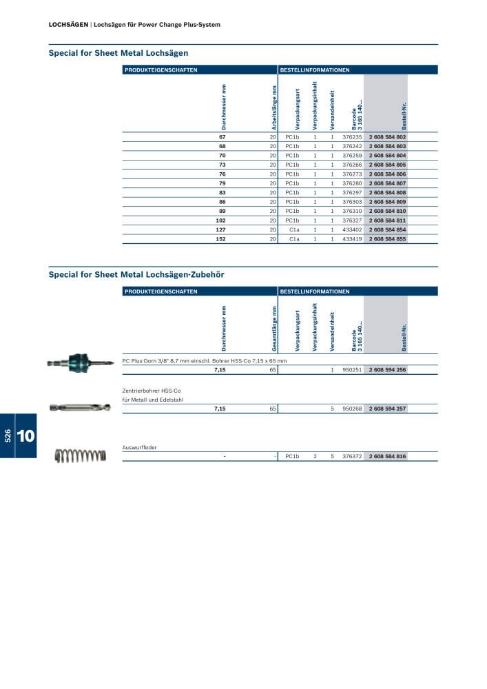 Bosch - Zubehörkatalog NR.: 1941 - Seite 526