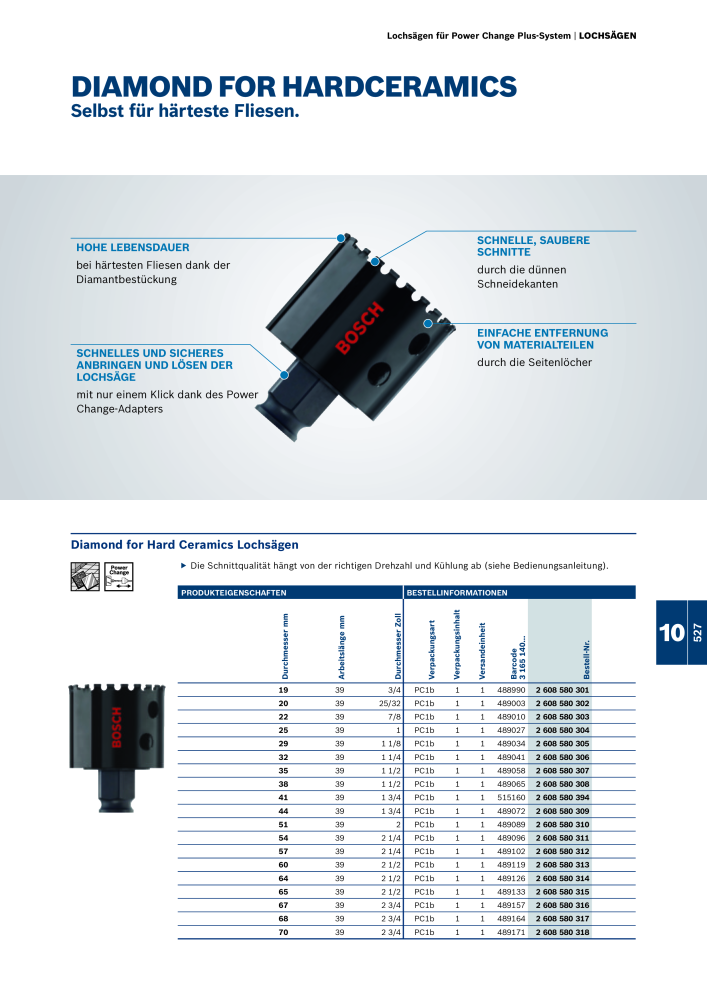 Bosch - Zubehörkatalog NO.: 1941 - Page 527