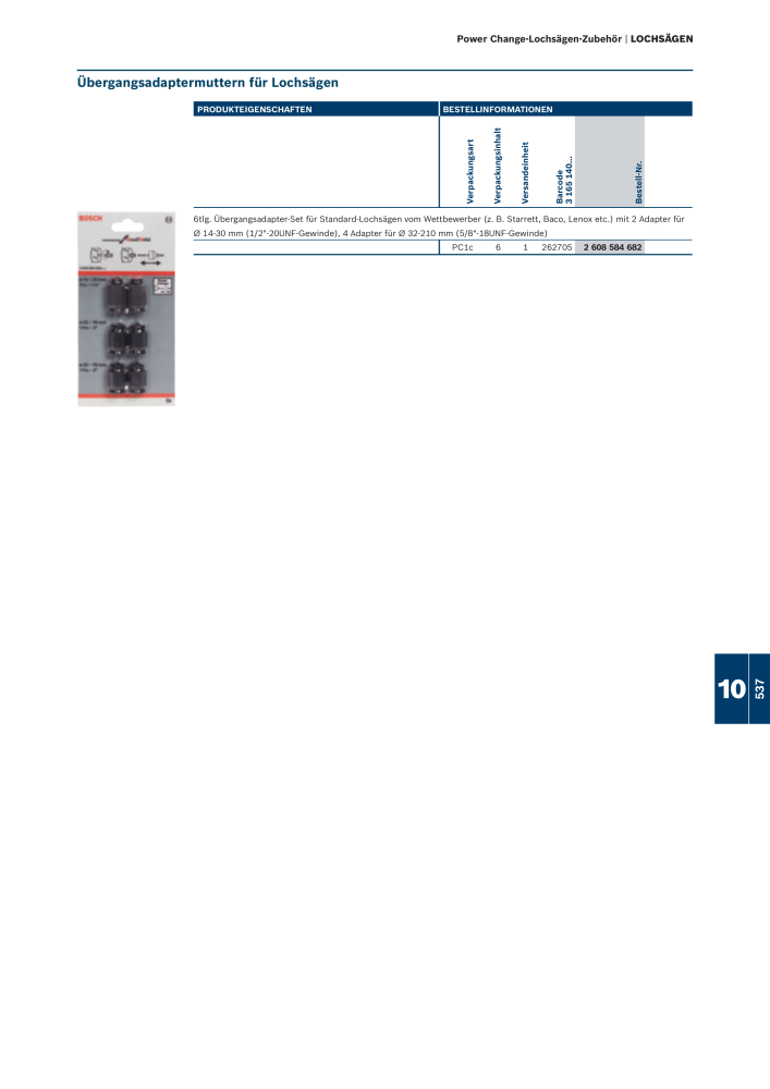 Bosch - Zubehörkatalog NO.: 1941 - Page 537