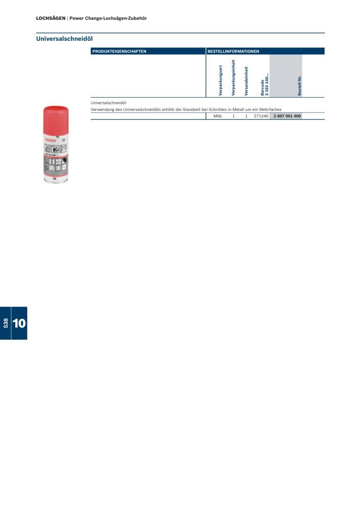 Bosch - Zubehörkatalog NR.: 1941 - Seite 538