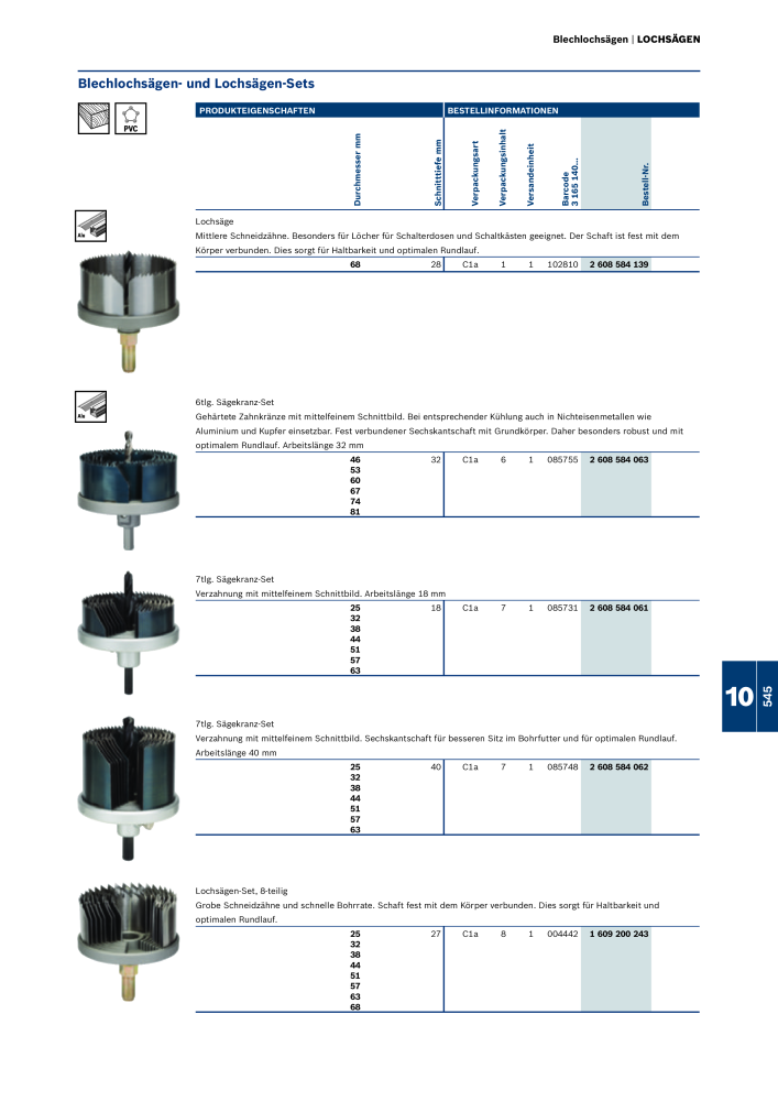 Bosch - Zubehörkatalog NR.: 1941 - Seite 545