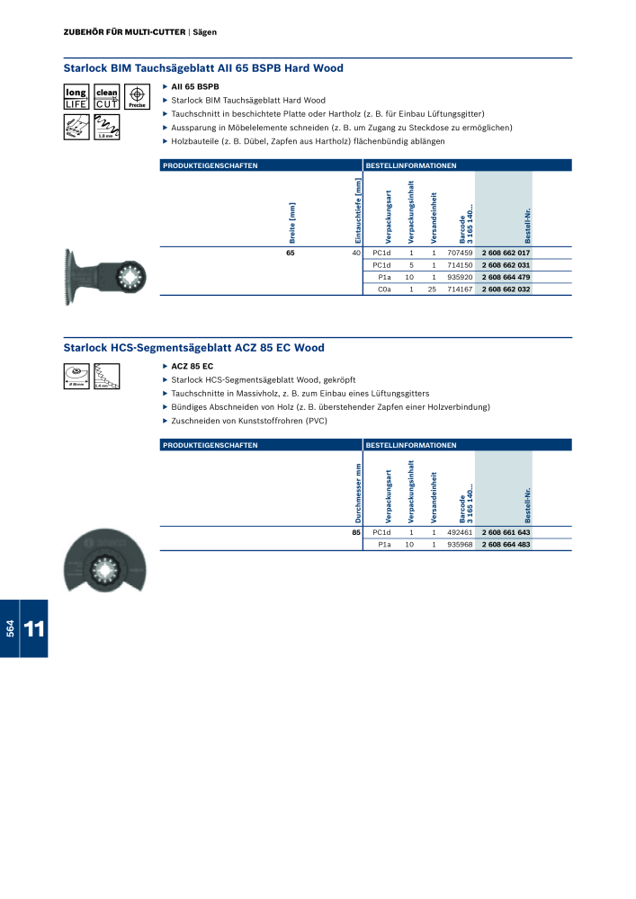 Bosch - Zubehörkatalog NO.: 1941 - Page 564