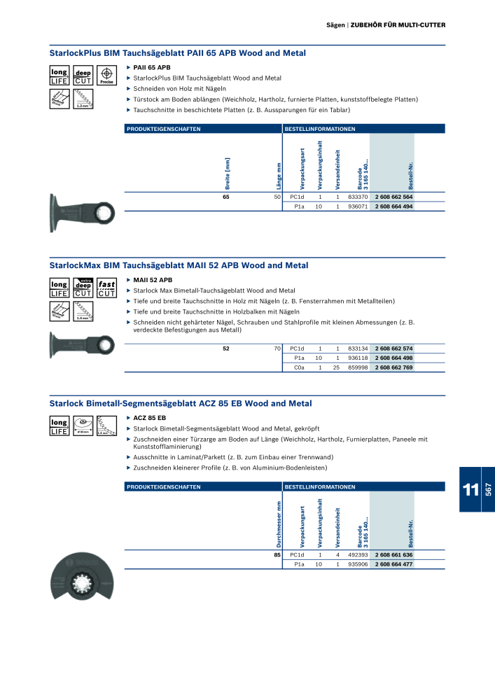 Bosch - Zubehörkatalog NO.: 1941 - Page 567