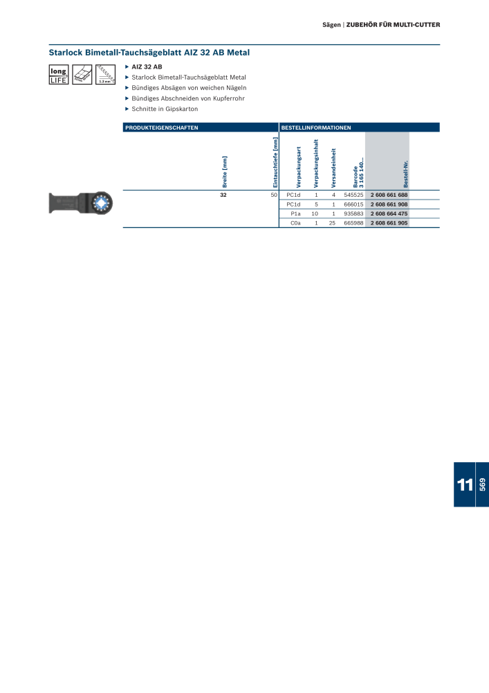 Bosch - Zubehörkatalog NO.: 1941 - Page 569