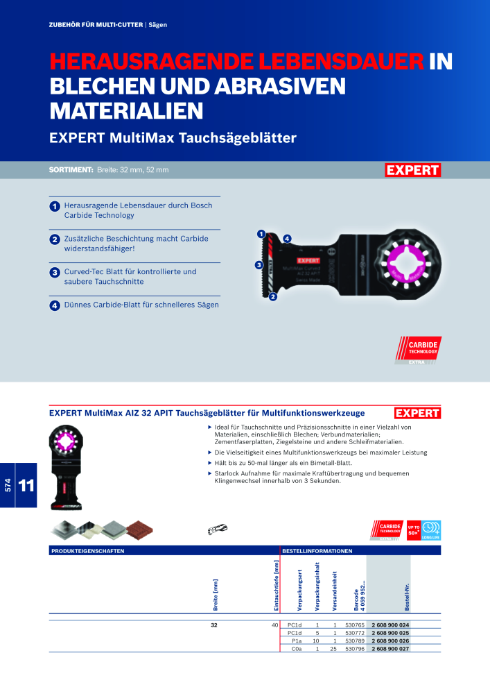 Bosch - Zubehörkatalog NO.: 1941 - Page 574