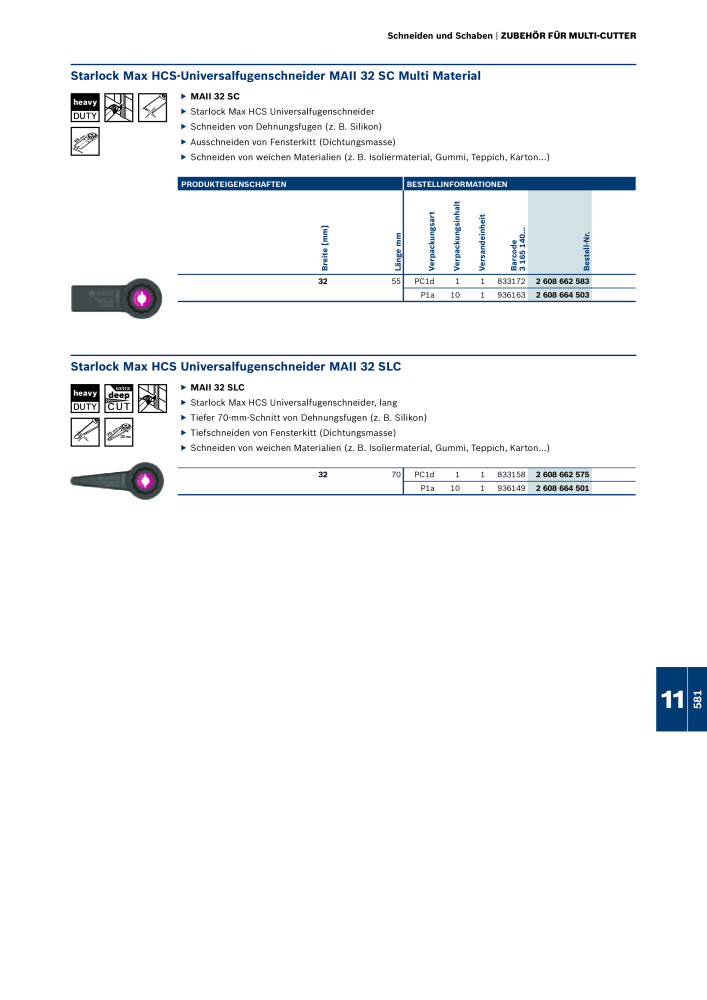 Bosch - Zubehörkatalog NO.: 1941 - Page 581