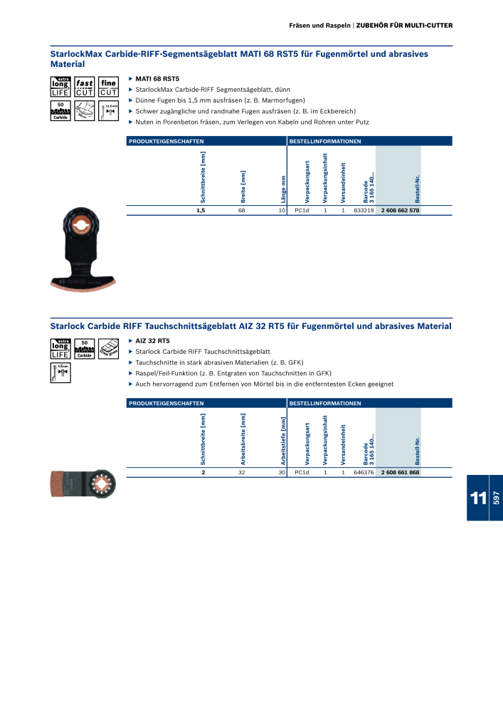 Bosch - Zubehörkatalog NO.: 1941 - Page 597