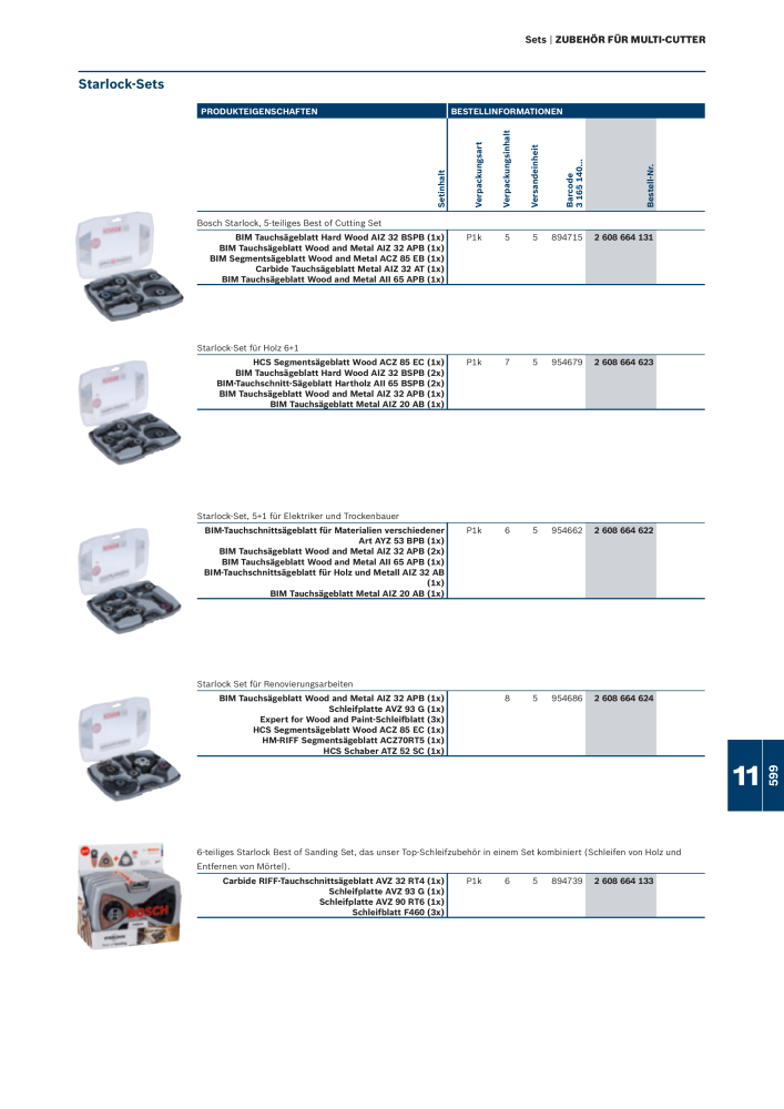 Bosch - Zubehörkatalog NO.: 1941 - Page 599