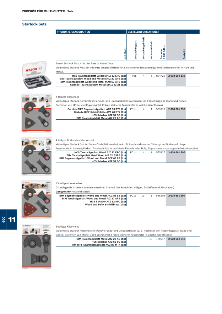 Bosch - Zubehörkatalog NO.: 1941 - Page 600