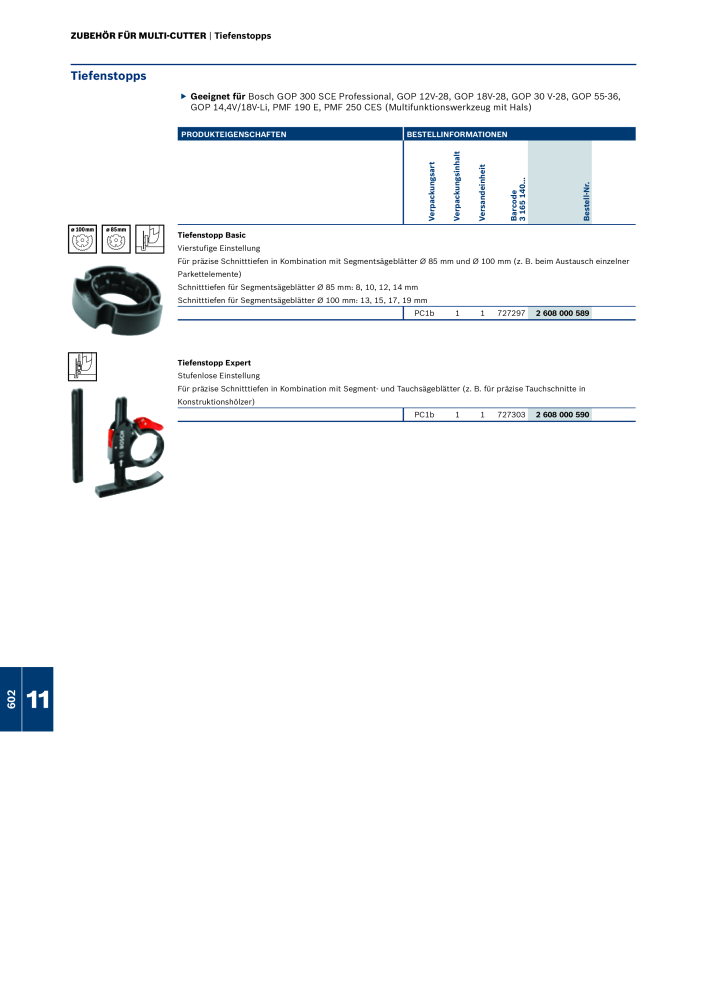Bosch - Zubehörkatalog NO.: 1941 - Page 602