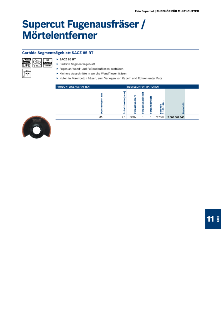 Bosch - Zubehörkatalog NR.: 1941 - Seite 603