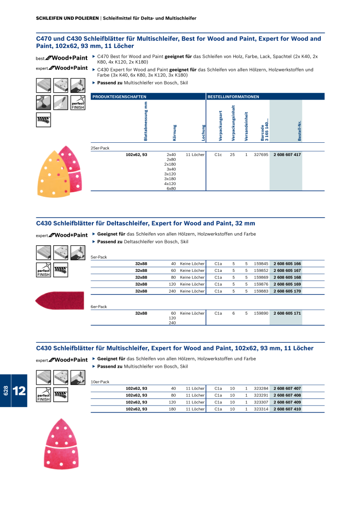 Bosch - Zubehörkatalog NO.: 1941 - Page 628