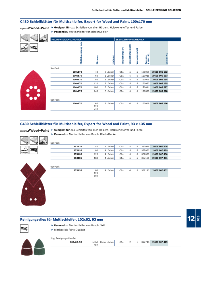 Bosch - Zubehörkatalog NO.: 1941 - Page 629