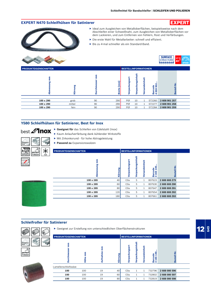 Bosch - Zubehörkatalog NO.: 1941 - Page 649