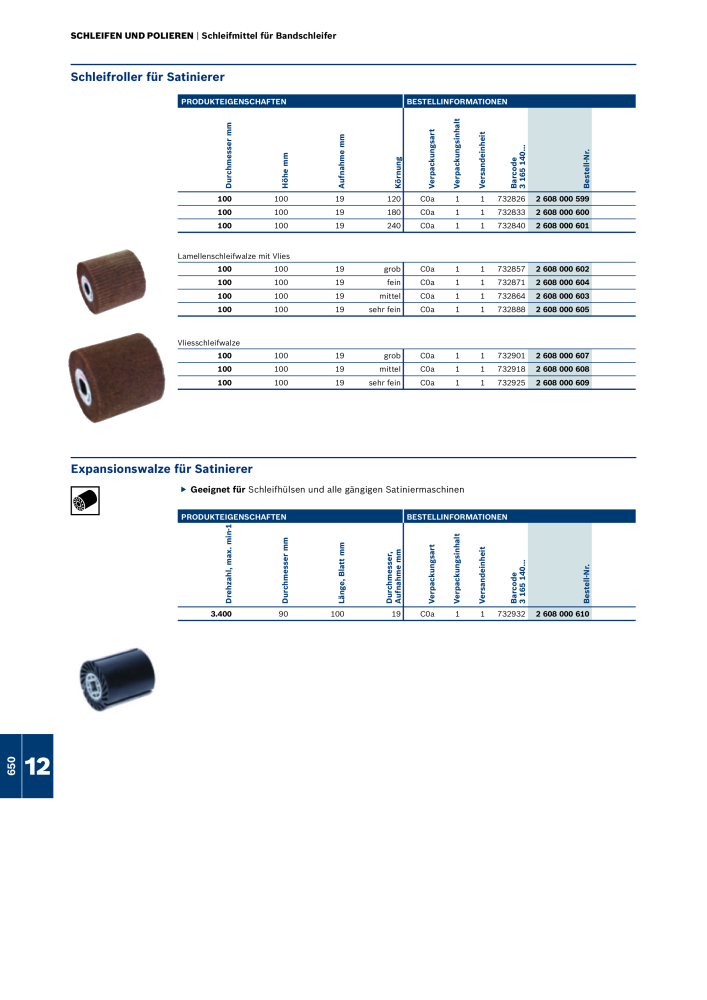 Bosch - Zubehörkatalog NO.: 1941 - Page 650