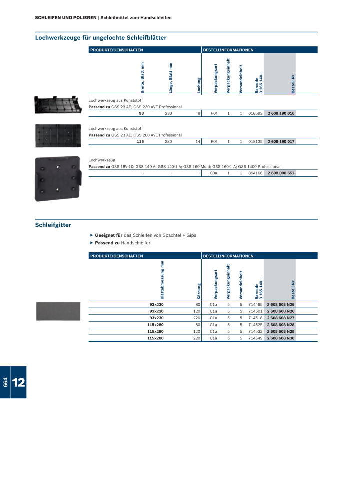 Bosch - Zubehörkatalog NO.: 1941 - Page 664