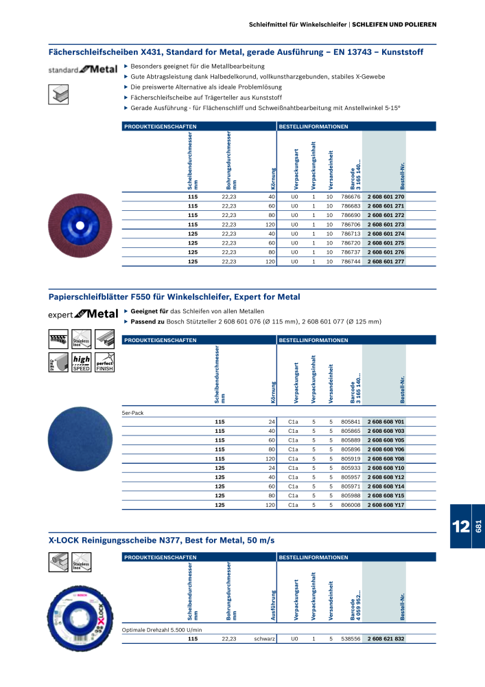 Bosch - Zubehörkatalog NO.: 1941 - Page 681