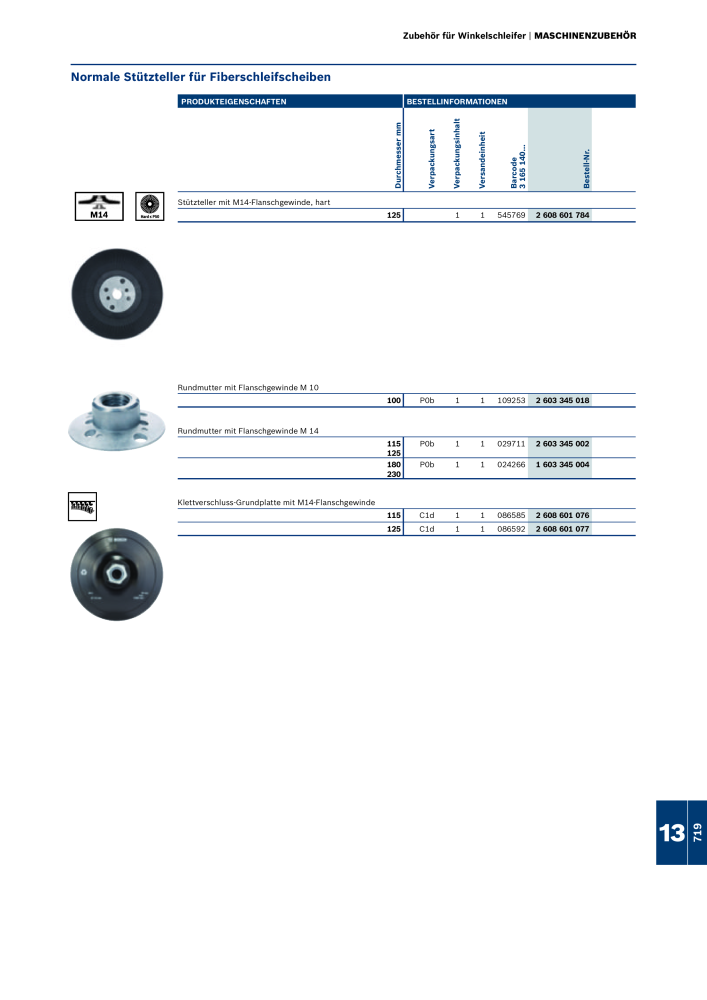 Bosch - Zubehörkatalog NO.: 1941 - Page 719