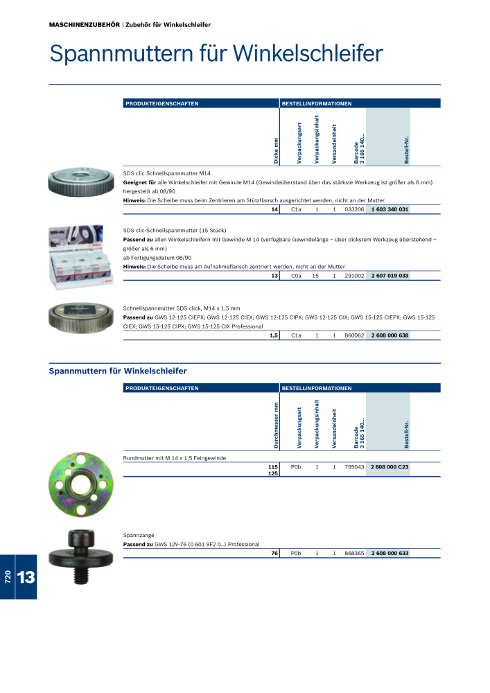 Bosch - Zubehörkatalog NO.: 1941 - Page 720