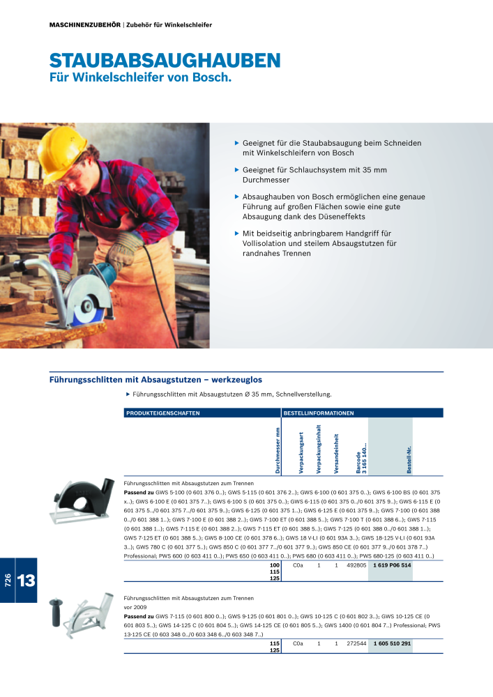 Bosch - Zubehörkatalog NO.: 1941 - Page 726