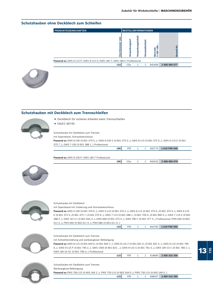 Bosch - Zubehörkatalog NR.: 1941 - Seite 735