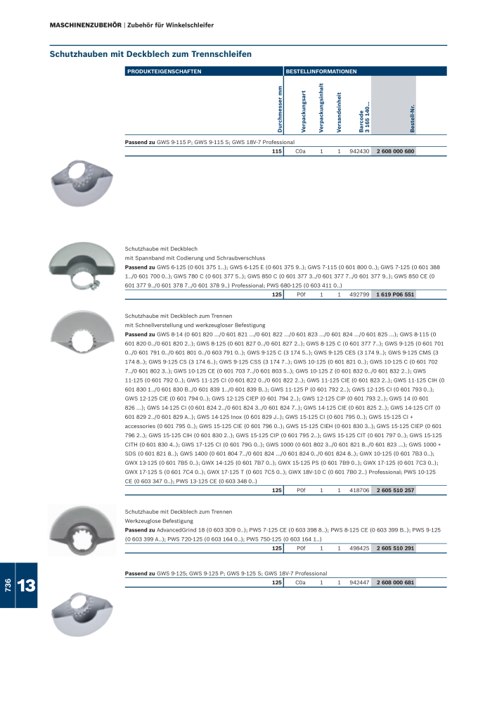 Bosch - Zubehörkatalog NO.: 1941 - Page 736