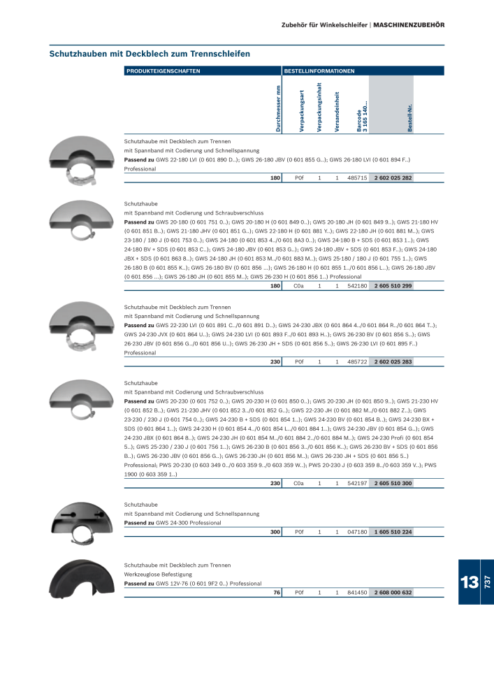 Bosch - Zubehörkatalog NO.: 1941 - Page 737
