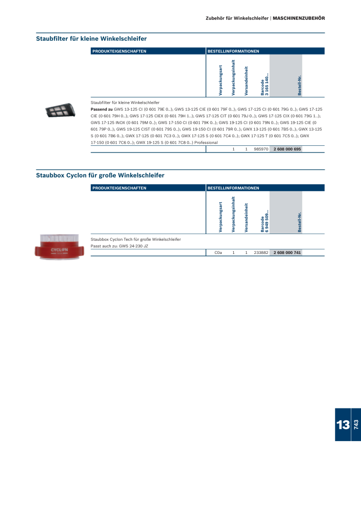 Bosch - Zubehörkatalog NR.: 1941 - Seite 743