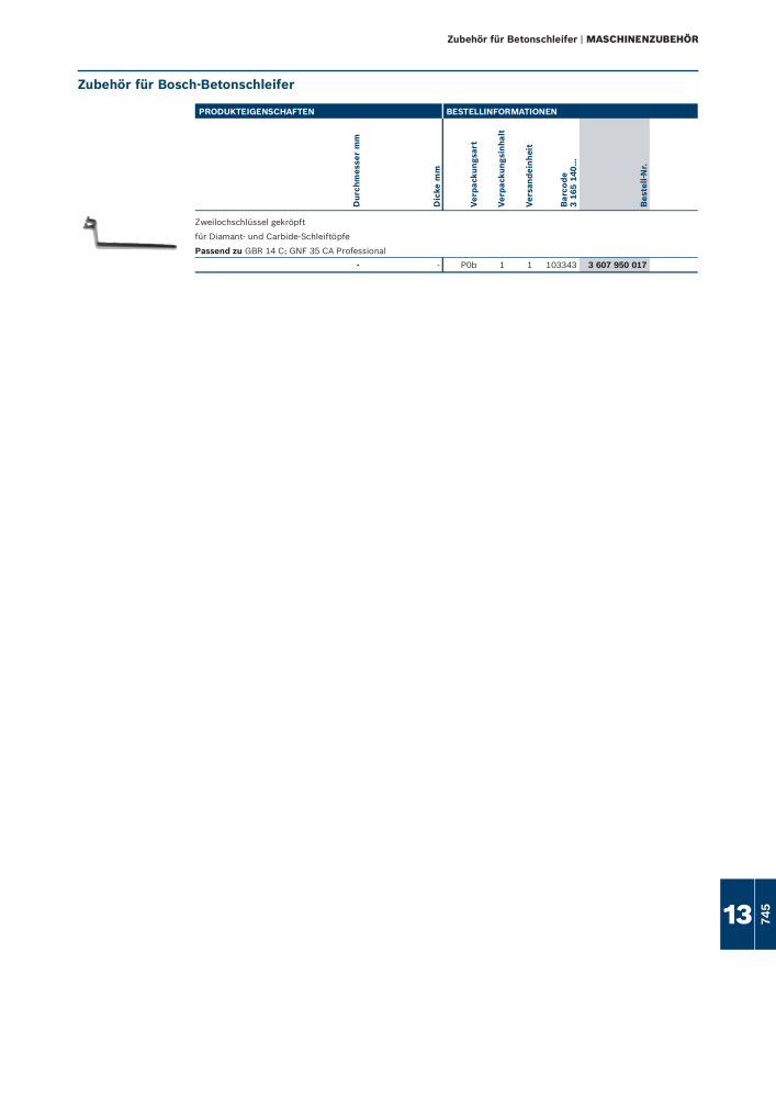 Bosch - Zubehörkatalog NO.: 1941 - Page 745