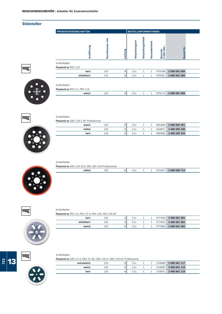 Bosch - Zubehörkatalog NO.: 1941 - Page 752