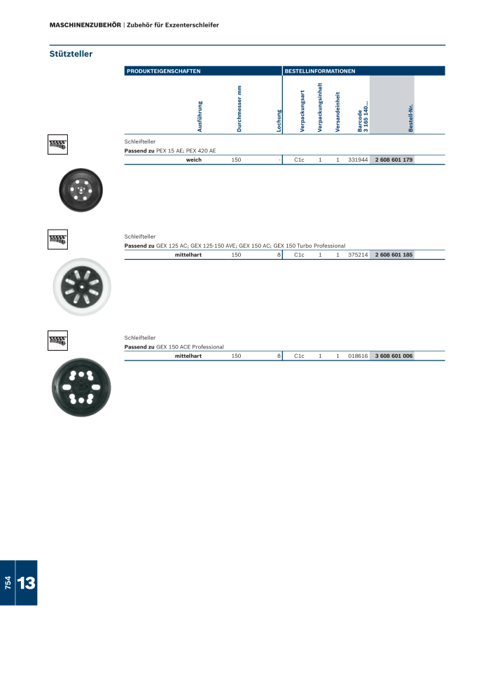 Bosch - Zubehörkatalog NO.: 1941 - Page 754