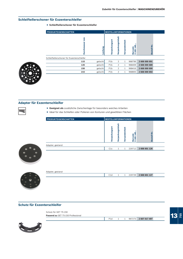 Bosch - Zubehörkatalog NO.: 1941 - Page 755