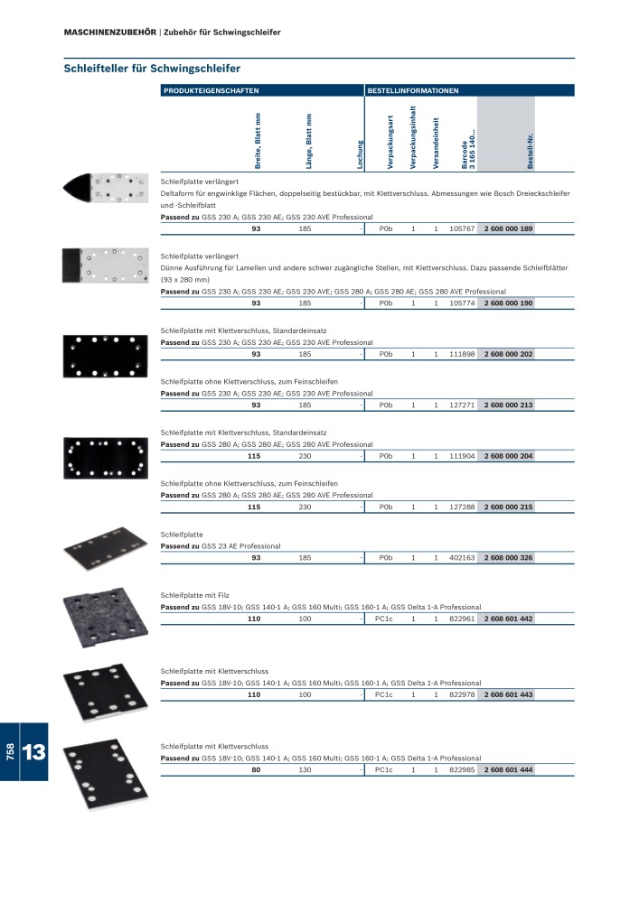 Bosch - Zubehörkatalog NR.: 1941 - Seite 758
