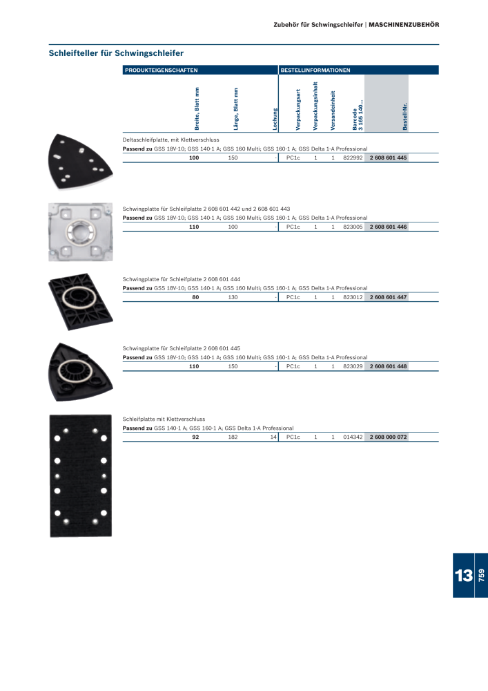 Bosch - Zubehörkatalog NO.: 1941 - Page 759