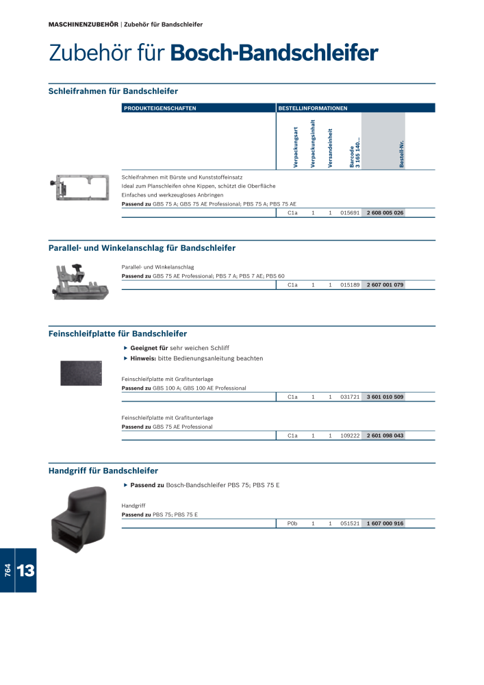 Bosch - Zubehörkatalog NO.: 1941 - Page 764