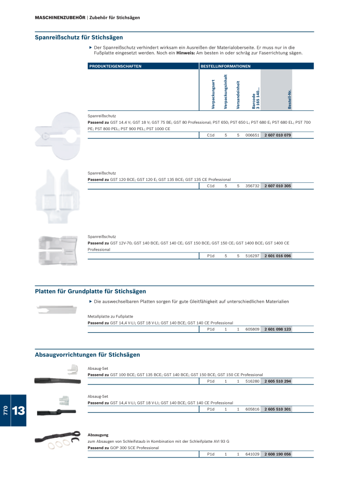 Bosch - Zubehörkatalog NO.: 1941 - Page 770