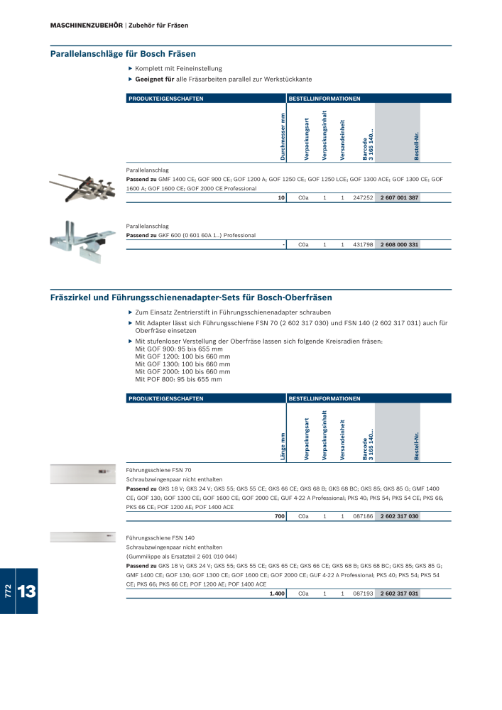 Bosch - Zubehörkatalog NO.: 1941 - Page 772