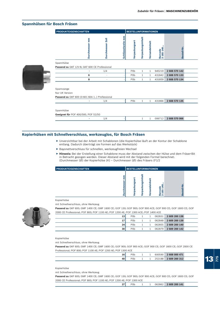 Bosch - Zubehörkatalog NR.: 1941 - Seite 775