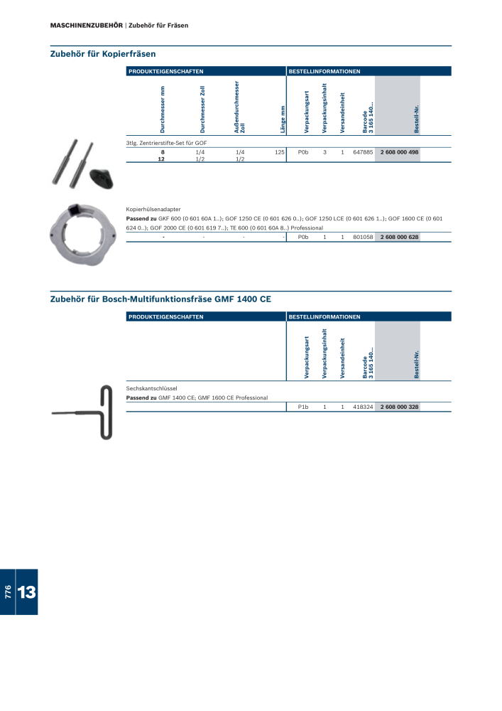 Bosch - Zubehörkatalog NO.: 1941 - Page 776